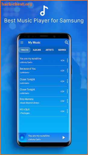 Music Player for Galaxy S9 Plus screenshot