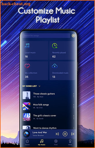 Music Player Galaxy S10 S9 Plus Free Music Mp3 screenshot