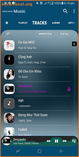 Music player One UI S10 Note 10 S10+ screenshot