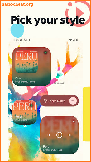 Music Widget Android 12 screenshot