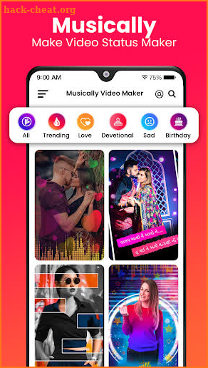 Musically Video Status Maker screenshot