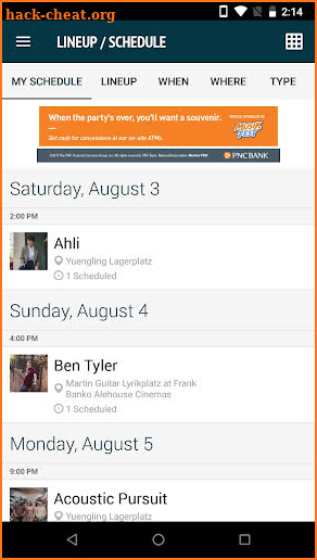 Musikfest 2019 screenshot