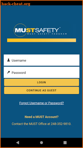 MUST Safety Program screenshot