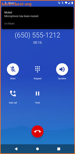 Muter, Mute your microphone with volume keys screenshot