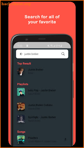 Muzi simple Musi music Player screenshot