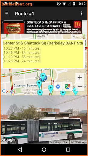 My AC Transit Next Bus screenshot