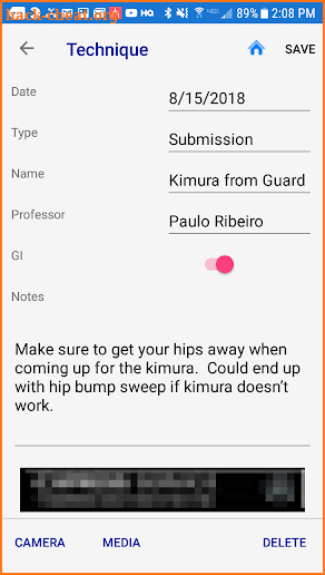 My Bjj Notes screenshot