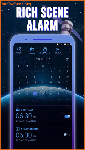 My Clock-bedside clock,timer,space world theme screenshot