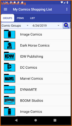 My Comics Shopping List screenshot