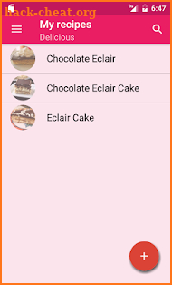 My cook book screenshot