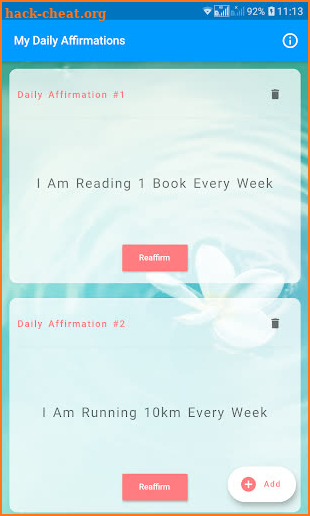 My Daily Affirmations (Lite) screenshot