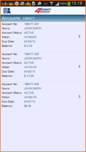 My Electric Account screenshot