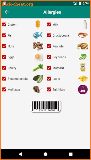 My Food Allergies Scanner screenshot