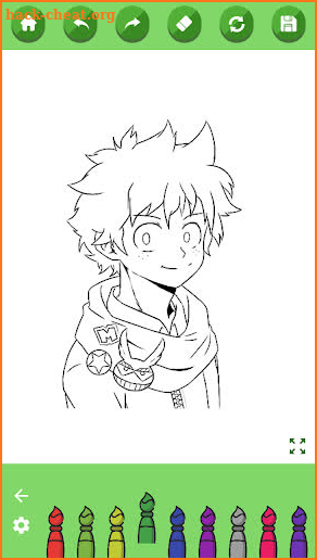 My hero academia coloring book screenshot