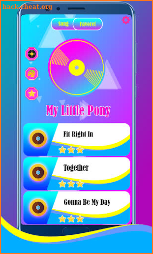 My Little Pony piano game screenshot