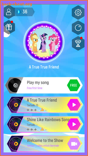 My Little Pony Tiles Edm Rush screenshot