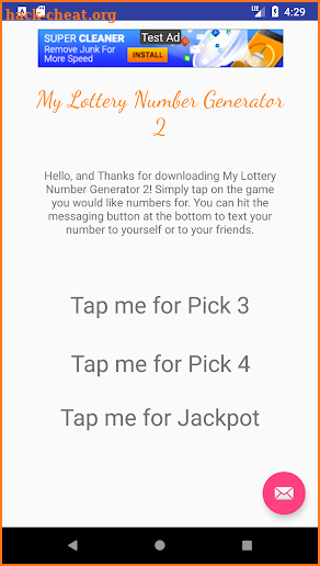 My Lottery Number Generator 2 screenshot