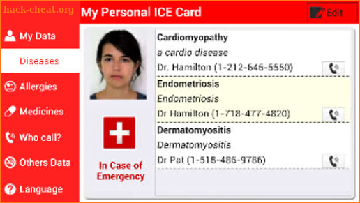 My Personal ICE Card screenshot