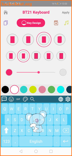 My Photo BT21 Keyboard screenshot