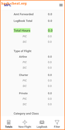 My Pilot Logbook screenshot