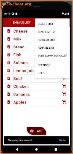 My Simple Shopping List Pro screenshot