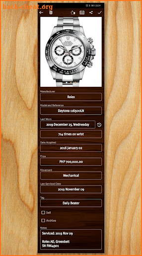 My WatchBox Watch Collection G screenshot