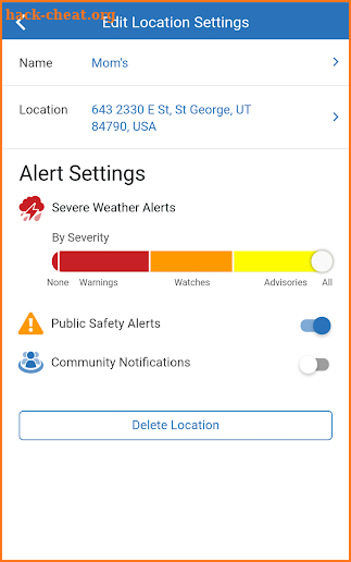 myAlerts screenshot