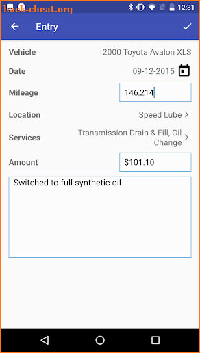 myAutoMaintenance screenshot