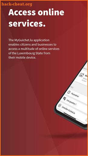 MyGuichet.lu screenshot