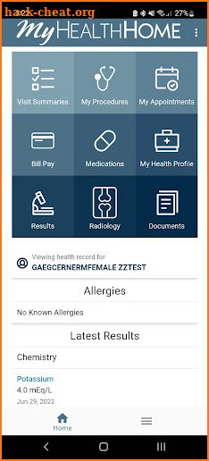 MyHealthHome - Cerner screenshot