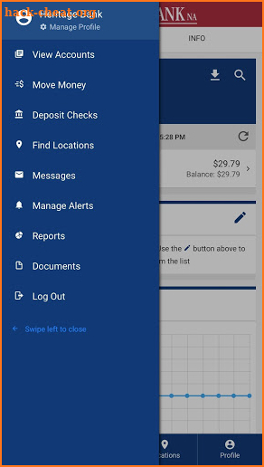 myHeritage Bank screenshot