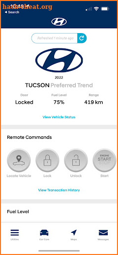 MyHyundai with Bluelink screenshot