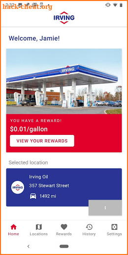 MyIRVING Rewards screenshot