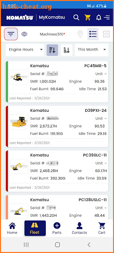 MyKomatsu Mobile screenshot