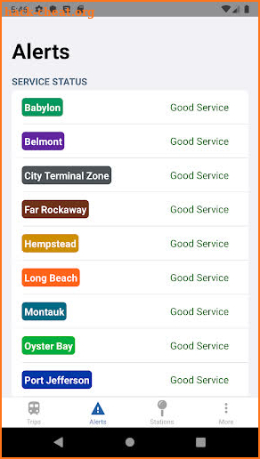 myLIRR screenshot