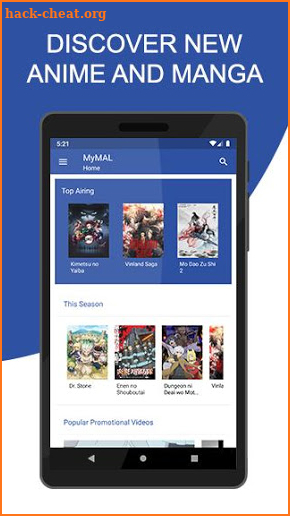 MyMAL - Anime and Manga Home screenshot