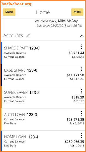 myMcCoy Mobile Banking screenshot