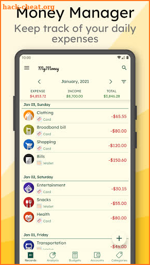 MyMoney—Track Expense & Budget screenshot