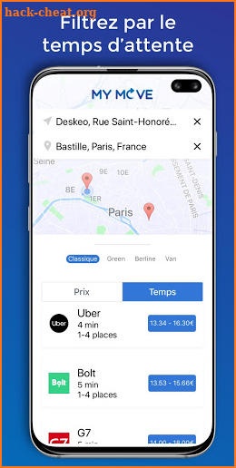 MyMove - Comparateur VTC & Taxi screenshot