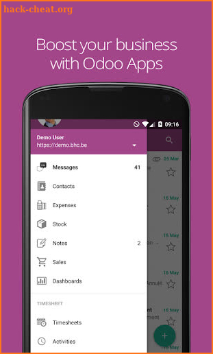 MyOdoo screenshot