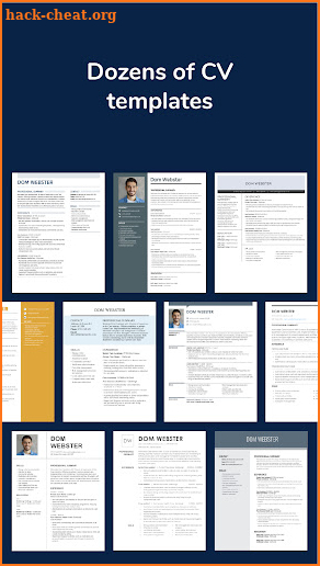 MyPerfectCV: Resume CV Builder screenshot