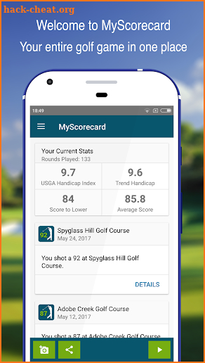 MyScorecard Golf Score Tracker screenshot