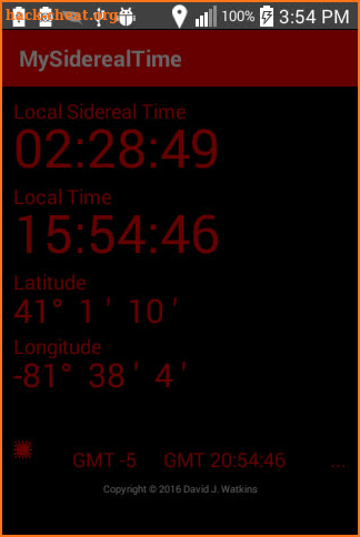 MySiderealTime screenshot