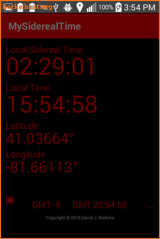 MySiderealTime screenshot