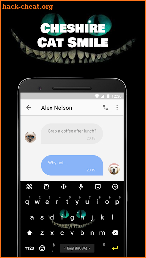 Mysterious Cheshire Cat Keyboard for Android screenshot