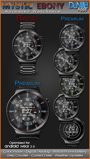 Mystic Ebony HD Watch Face Widget & Live Wallpaper screenshot