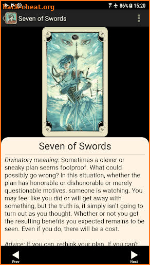 Mystical Manga Tarot screenshot