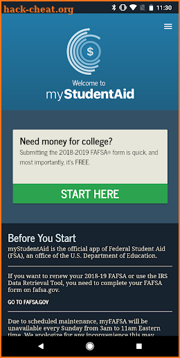 myStudentAid screenshot