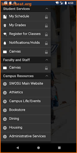 MySWOSU screenshot