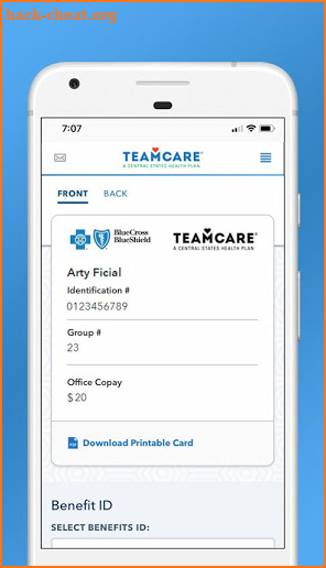 MyTeamCare.org screenshot